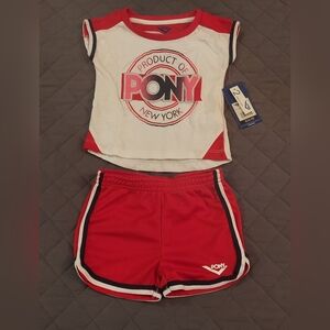 Pony Red and White Athletic Set